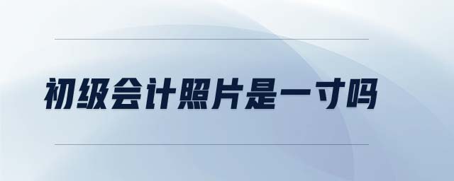 初級(jí)會(huì)計(jì)照片是一寸嗎