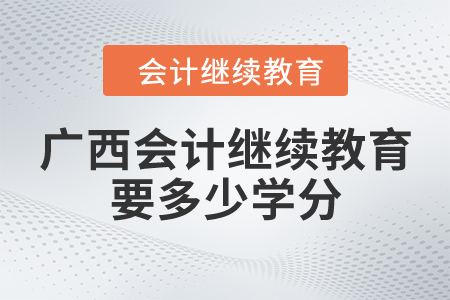 廣西會(huì)計(jì)繼續(xù)教育要多少學(xué)分？