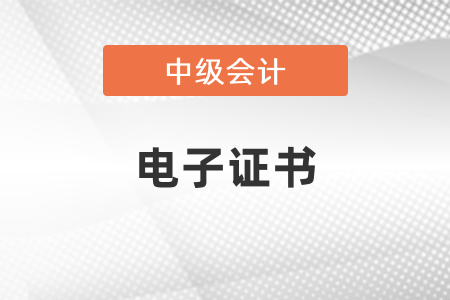 中級(jí)會(huì)計(jì)師電子證書什么時(shí)候發(fā)放？