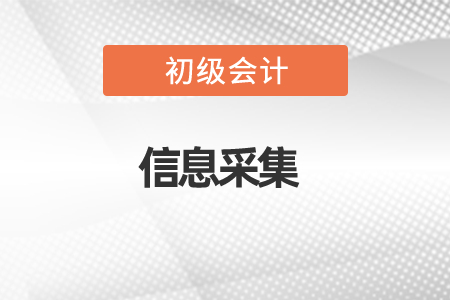 初級會計(jì)信息采集是什么意思