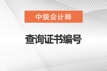 2021年怎樣查詢中級(jí)會(huì)計(jì)證書編號(hào)