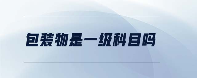 包裝物是一級科目嗎