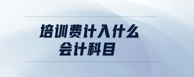 培訓(xùn)費(fèi)計(jì)入什么會(huì)計(jì)科目