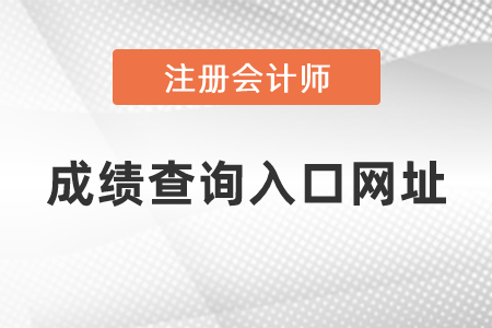 注冊會計師成績查詢?nèi)肟诰W(wǎng)址