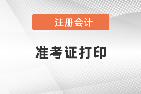 2021年北京市房山區(qū)CPA考試準(zhǔn)考證要怎么打印