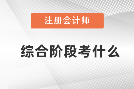 注冊(cè)會(huì)計(jì)師綜合階段考什么？