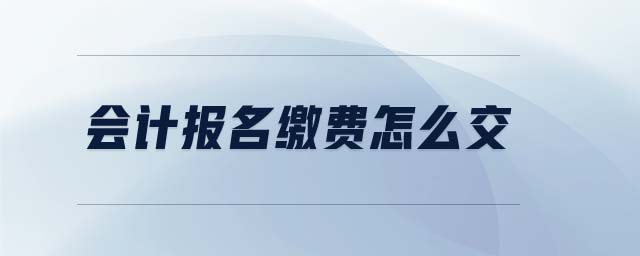 會計報名繳費怎么交