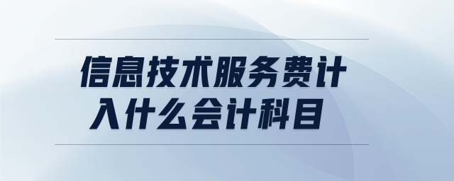 信息技術(shù)服務(wù)費(fèi)計(jì)入什么會(huì)計(jì)科目
