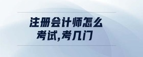 注冊會計(jì)師怎么考試,考幾門