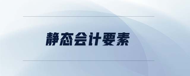 靜態(tài)會(huì)計(jì)要素