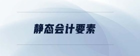 靜態(tài)會計(jì)要素