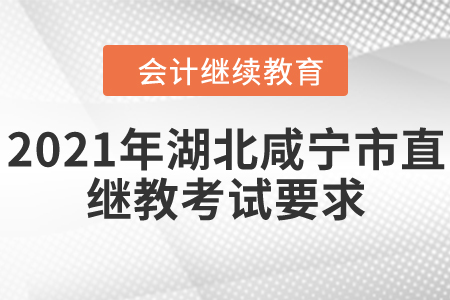 2021年湖北省咸寧市直會計繼續(xù)教育考試要求