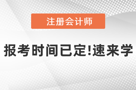 注冊(cè)會(huì)計(jì)師報(bào)考時(shí)間已定!速來(lái)學(xué)