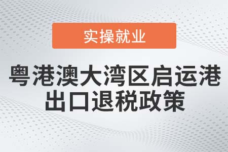 享受粵港澳大灣區(qū)啟運港退稅政策的企業(yè)如何出口退稅？
