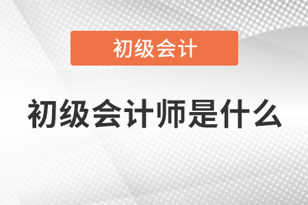 初級(jí)會(huì)計(jì)師是什么