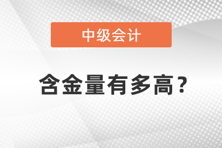 中級(jí)會(huì)計(jì)職稱含金量有多高？