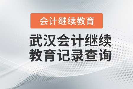 武漢會計繼續(xù)教育記錄查詢