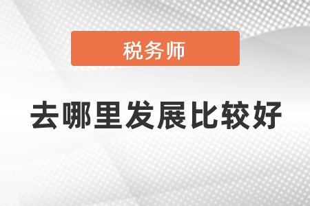 稅務師去哪里發(fā)展比較好？