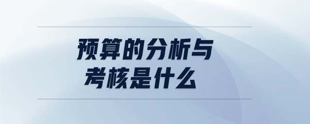 預(yù)算的分析與考核是什么
