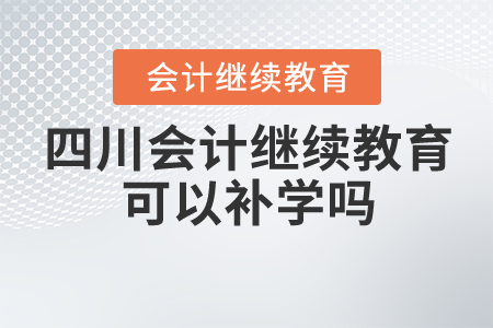 四川會計繼續(xù)教育可以補(bǔ)學(xué)嗎？
