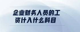 企業(yè)財務(wù)人員的工資計入什么科目