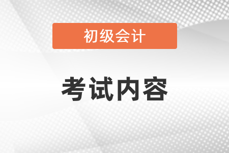 初級會計考試內(nèi)容都有什么？