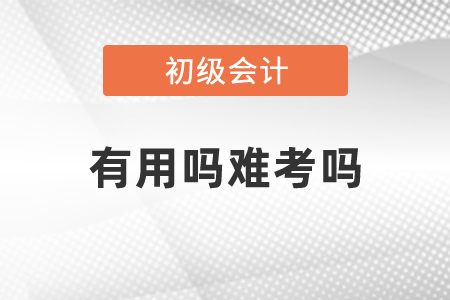 初級(jí)會(huì)計(jì)證書(shū)有用嗎難考嗎