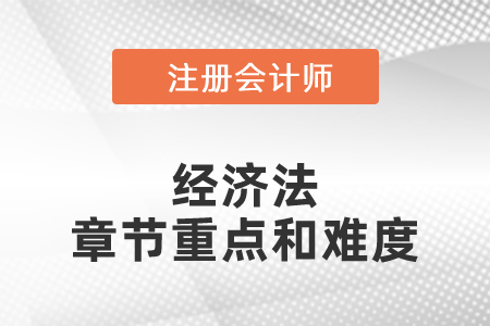 注冊會計師經濟法章節(jié)重點和難度