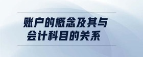 賬戶的概念及其與會計科目的關系