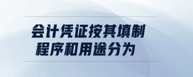 會計憑證按其填制程序和用途分為
