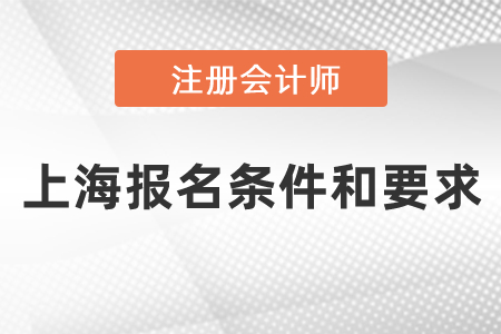 上海市盧灣區(qū)注冊(cè)會(huì)計(jì)師報(bào)名條件和要求