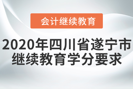 2020年四川省遂寧市會計繼續(xù)教育學(xué)分要求