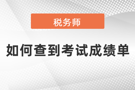 如何查到稅務(wù)師考試成績(jī)單