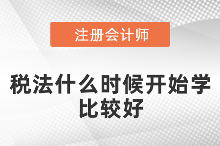 注會稅法什么時候開始學比較好？