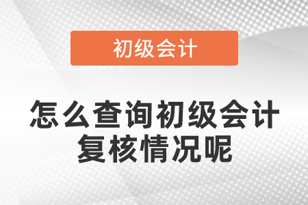 怎么查詢初級會計復核情況呢