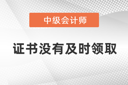 中級會計證書沒有及時領(lǐng)取怎么辦？