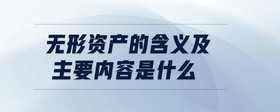 無形資產的含義及主要內容是什么