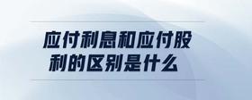 應付利息和應付股利的區(qū)別是什么