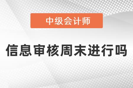 中級會計(jì)信息審核周末進(jìn)行嗎？