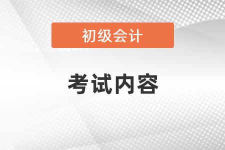 2021年初級會計考試內(nèi)容