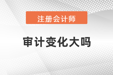 2021年注冊會計(jì)師審計(jì)變化大嗎