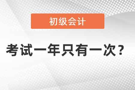 初級會計考試一年只有一次？