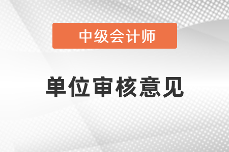 中級會計報名單位審核意見怎么填？