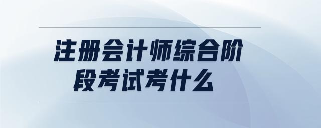 注冊(cè)會(huì)計(jì)師綜合階段考試考什么