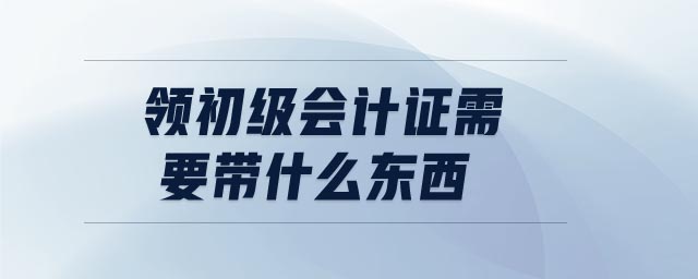 領(lǐng)初級(jí)會(huì)計(jì)證需要帶什么東西