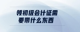 領(lǐng)初級會計證需要帶什么東西