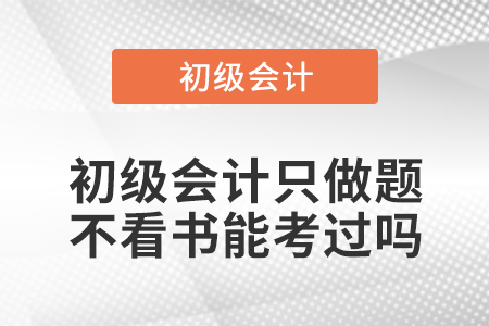 初級(jí)會(huì)計(jì)只做題不看書能考過嗎