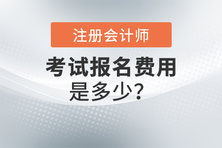 2021年注冊會計師報名費用是多少呀？