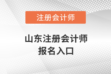 山東注冊會計師報名入口開通了嗎？