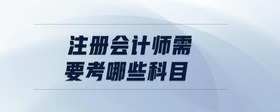 注冊會計師需要考哪些科目
